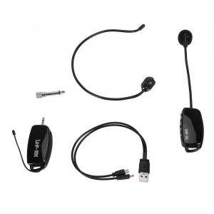 Microphone sans fil Casque Réduction du bruit Rechargeable LED Affichage numérique UHF Tête Micro pour scène d'enseignement - Neuf