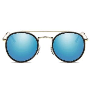 Lunettes De Soleil,Lunettes De Soleil Rondes Polaris&eacute;es Lunettes De Soleil Cercle Lunettes De Soleil Steampunk R&eacute;tro Hippie Specs Lunettes De Soleil Pour Femmes Hommes Cadre En M&eacute;tal Festival Sunglass - Neuf