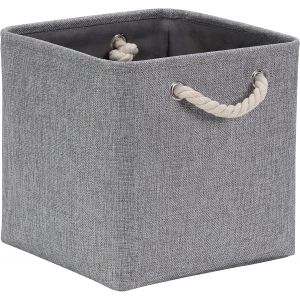 Cube de Rangement Tissu, Panier Cube de Rangement, (Blanc kaki clair, 25X25X25cm/1 Paquet) - Neuf