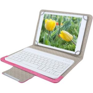 1 Clavier Sans Fil Universel 2-En-1, Kit Clavier De Bluetooth Avec Étui Et Support, Mini Clavier Bt3.0 Pour Windows/Android/Ios[Z1908] - Neuf