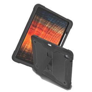 Étui Tablette Pour Ipad Air 13 (2024), Résistant Aux Chocs Et Aux Rayures, Matériau Pc + Silicone, Support, Résistant À L'usure, Aux Chutes, Anti-Traces De Doigts, Découpes Précises (Noir). - Neuf