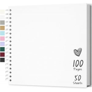 Album De Scrapbooking 25,5 X 25,5 Cm Avec Papier Kraft &Agrave; Couverture Rigide,Album Photo De 50 Feuilles,Album M&eacute;moire Pour Famille,Mariage.[P37] - Neuf