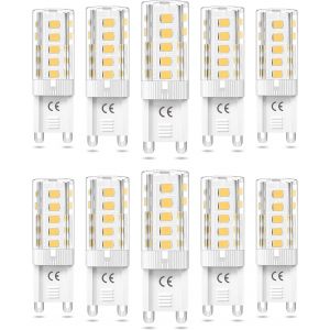 Kalanka-Ampoule G9 Led Blanc Chaud 3000k Dimmable, 4w &Eacute;quivalent 40w Lampe Halog&egrave;ne 300lm Ac220-240v 10pcs - Neuf