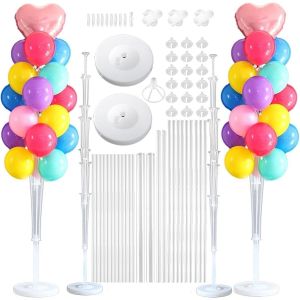SJZG-2 Pi&egrave;ce 1.6M Support De Ballon Kit, R&eacute;utilisable, Table, Ensembles De Kit De Stand De Ballon Clair Pour F&ecirc;te D`Anniversaire F&ecirc;te Mariage - Neuf