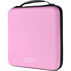 Range Cd, Bo&icirc;tier De Dvd Blue-Ray Eva De 192 Capacit&eacute;s Organisateur De Stockage De Disque Dur De Protection Pour Les Voyages En Voiture (192 Capacit&eacute;s, Rose192) - Neuf
