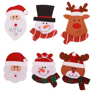 Ensemble De 6 Couteaux Et Fourchettes De No&euml;l, Couteau Et Fourchette Pour Vieil Homme - Neuf