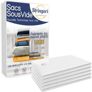 Sac Sous Vide Vetement Aspirateur Lot de 5 pi&egrave;ces M 70x50-Sac de Rangement Sous Vide De Qualit&eacute; Sup&eacute;rieure-Housse Aspirable Rangement Les Seules Avec une &Eacute;paisseur de 90 Microns - Neuf