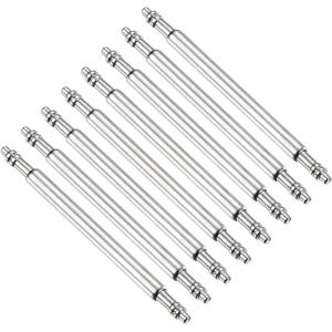 Kal-8pcs 1.5 X 18mm Goupilles De Barre À Ressort De Montre, Acier Inoxydable Outil De Réparation De Barres À Ressort De Broches De Lien De Bracelet De Montre, Argenté - Neuf