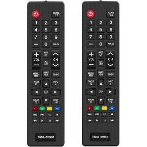 Télécommande Pour Samsung Smart Tv 2 Pièces, Aucune Programmation Requise Télécommande Remplacement Compatible Smart Tv Lcd Led Hdtv 3D Tv - Neuf