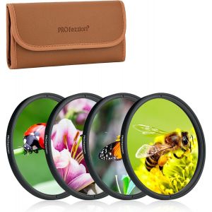 Close-Up Filter Kit 62Mm Filtres Pour Objectif Macro (+2, 4, 8, 10) Ensemble De 4 Pour Nikon Af Zoom-Nikkor 70-300Mm F/4-5.6G Pour Fujifilm Xf 55-200Mm F/3.5-4.8 Objectifs[Z2663] - Neuf