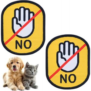 Jgd-Insigne De Harnais De Gilet De Chien De Compagnie Autocollant, 2 Pi&egrave;ces Pas Toucher L'&eacute;tiquette Autocollant Pour Harnais, &Eacute;tiquette Autocollante Sans Contact Pour Harnais, Gilet, Laisse - Neuf