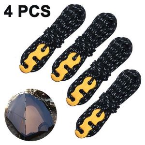 Corde En Nylon Réfléchissante Bran De 3 Mm Avec Tendeur ¿ Corde Durable De 16 M Pour Le Camping, Les Activités De Plein Air Et Une Utilisation Polyvalente - Neuf