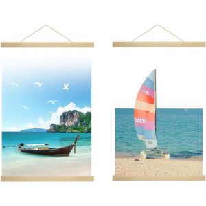 Cmwx-Lot De 2 Cadres Magnétiques En Bois Pour Affiches, Impressions, Photos, Cartes, 25,4 X 35,4 Cm, 25,4 X 33,4 Cm - Neuf