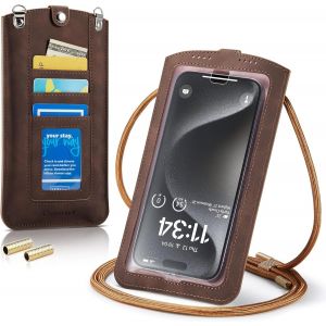 Petit Sac Sacs &Agrave; Bandouli&egrave;re Sac T&eacute;l&eacute;phone Portable Femmes Homme Mini Pochette En Pu Cuir Porte Portefeuille Avec Cha&icirc;ne De &Eacute;cran Tactile Pour Iphone 16 15 Samsung Xiaomi Jusqu'&Agrave; 7[PRO52908318] - Neuf