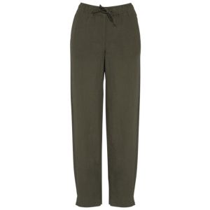 Pantalon En Lin - Femme - Pats733 - Vert Kaki - Neuf