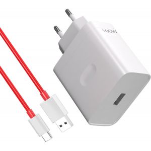 Kalcx-100w Chargeur Rapide Pour Oneplus Supervooc Charge,Supervooc Chargeur Secteur Avec 8a Câble Usb C 1m Pour Oneplus 13 13r 13t Nord Ce 4 Lite Ce 3 Lite Nord 4 3 11 10 Pro 10t 9 Pro Oppo Reno 12f - Neuf