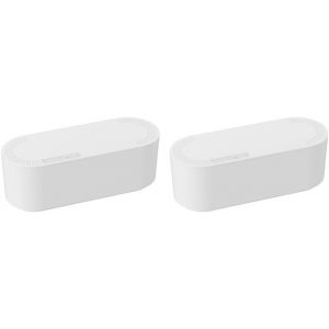 EU/CTUSMLW/SW Bo&icirc;te de Rangement pour C&acirc;bles, Bo&icirc;te Cache-C&acirc;ble, Cache Multiprise, Garder Les C&acirc;bles Bien Rang&eacute;s - Blanc, Petite (Lot de 2) - Neuf