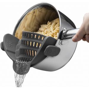 Cuisine - Égouttoir À Légumes Et Pâtes En Silicone Résistant À La Chaleur, Ustensiles De Cuisine Pour Bols, Casseroles Et Poêles - Ustensiles De Cuisine Essentiels - Gris - Neuf