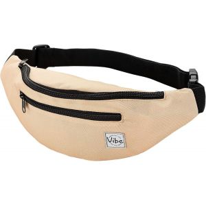 KALANKA-Sac Banane pour Homme et Femme u2013Plusieurs Couleursu2013 Sacoche Homme bandouliere Noir holographique Argent, Or pour Festivals, randonnée, Course à Pied, Cyclisme. - Neuf
