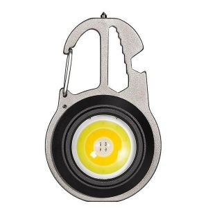 Lampe Torche Porte-Cl&eacute;s Multifonction Compacte Avec Tournevis Magn&eacute;tique, Cl&eacute; Et Marteau De Secours - Rechargeable Par Usb - Neuf