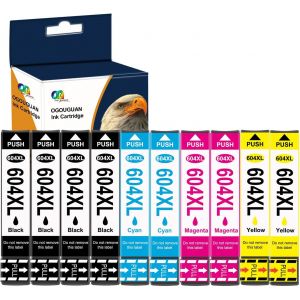 604Xl Cartouche D'Encre Compatible Epson 604Xl 604 Xl Pour Xp-2200 Xp-2205 Xp-3200 Xp-3205 Xp-4200 Xp-4205 Wf-2910 Wf-2930 Wf-2935 Wf-2950 (4&times; Noir,2&times; Cyan,2&times; Magenta,2&times; Jaune) - Neuf