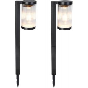 Lot De 2 Balises Solaires &Agrave; Planter Led Blanc Chaud 2x Beamlit H58cm - Neuf