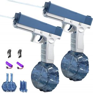Kal-Pistolet À Eau Électrique,2 Pièces Pistolets À Eau Pour Enfant,Pistolet À Eau Automatique,Water Gun,Pistolet Eau Electrique,Jouet Enfant,Pour La Piscine Extérieure - Neuf