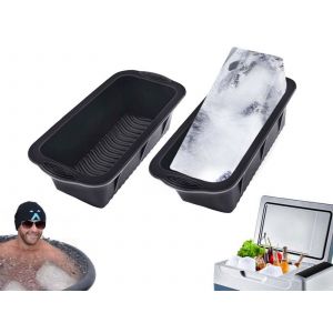 Moules &Agrave; Gla&ccedil;ons En Silicone - Bacs &Agrave; Gla&ccedil;ons Extra Larges - Noir - Neuf