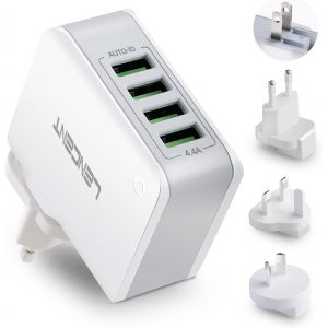 JGD-Chargeur USB Multiple 4 Ports USB Secteur Adaptateur Prise International Anglaise/Europe/Americaine/Australie Type A C G I pour T&eacute;l&eacute;phones Portables Tablettes vers Thailande Japon - Neuf