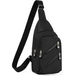 Petit sac bandouli&egrave;re pour femme, sac &agrave; dos, sac banane, sac &agrave; bandouli&egrave;re pour randonn&eacute;e, voyage - Noir - Neuf