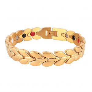 Bracelet Magnetique En Acier Titane De 12 Mm En Forme De Ble Pour Homme, Bijou De Sante - Neuf