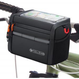 Subzonal-Sacoche De Guidon Pour V&eacute;lo, Sacoche De Guidon Isol&eacute;e Pour E-Bike Et V&eacute;lo, Sacoche De V&eacute;lo De 4l Avec Panier Avant, &Eacute;cran Tactile R&eacute;glable Et Bandouli&egrave;re Amovible - Neuf