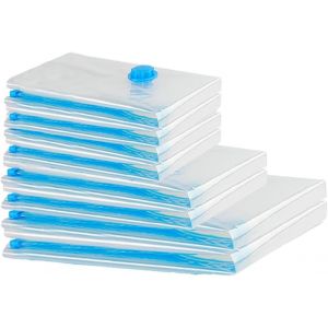 KALANKA-Sacs de Rangement sous Vide Lot de 8 Type Housses de Rangement sous Vide Voyages Réutilisables pour Matelas Literie Oreillers Vêtements Couettes - Neuf