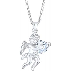 Collier Femme L'ange Coeur Zircon - (925/1000) Argent - Neuf