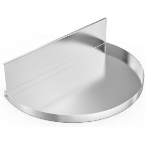 Ulteronixshop-Bac &agrave; Graisse pour Barbecue Weber, Bac de r&eacute;cup&eacute;ration en Acier Inoxydable avec S&eacute;parateur de Charbon de Bois Amovible, pour Weber 57CM Barbecue &agrave; Charbon, Semi-Circulaire, Barquettes - Neuf