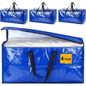 4 Pack Extra Grandes Bo&icirc;tes de Rangement Robustes avec Couvercles,Grandes Bo&icirc;tes de D&eacute;m&eacute;nagement Solides pour Maison,Bo&icirc;te de D&eacute;m&eacute;nagement,Sacs de D&eacute;m&eacute;nagement,Sacs de Rangement sous Vide - Neuf