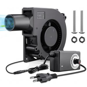 Ventilateur radial 12 V,AC 220 V,turbines EC 240 V Turbo avec contrôleur pour appareils ménagers,ventilateur turbine (120 x 32 mm (avec tuyau) - Neuf