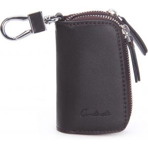 CAUC-Grand &eacute;tui en cuir pour cl&eacute; de voiture - Unisexe - 2 fermetures &eacute;clair - Neuf