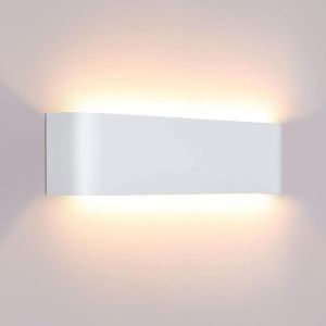 Applique Murale Int&eacute;rieure Led 12w Blanc Chaud 30cm Lampe Murale Aluminium Luminaire Mural Applique Murale Cuisine Pour Chambre Salon Couloir Escalier H&ocirc;tel Hall D'entr&eacute;e Vitrine - Neuf