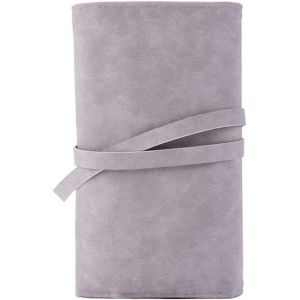 KAL-Mini Étui À Pinceaux De Maquillage Souple Gris - Organiseur Portable Pour Pinceaux De Maquillage - Pochette Pour Voyage D'Affaires - 14 Poches - Neuf