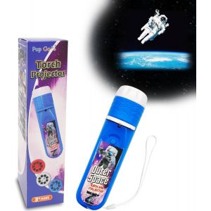 DDA-Lampe Torche et Projecteur Espace et Spatial avec 3 Disques 24 Images, Jouet Universum Projecteur Histoire pour 3 4 5 6 7 Ans, Cadeau Scientifique Éducatif pour Garçons et Filles - Neuf