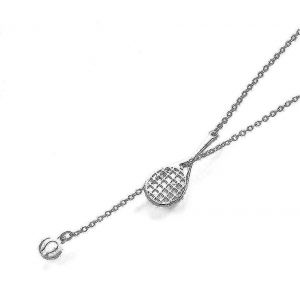 Expédition Rapide Raquette De Tennis Pendentif Collier En Argent Sterling Bijoux Cadeaux Pour Les Femmes Filles Amateurs De Tennis - Neuf