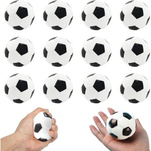 KAL-Pack De 12 Piècesballon Foot Enfant - Ballon Mousse Foot - Ballon En Mousse Foot Enfant - Adapté À Tous Les Âges,Réduit Le Stress Et Se Détend,Améliore La Mobilité,Convient Au Jeu En Intérieur - Neuf