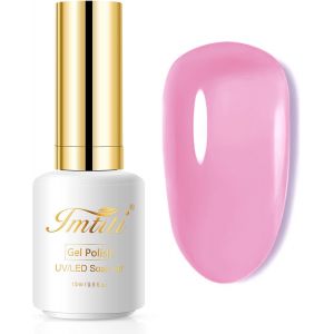 Tianyi-Rose Vernis Semi Permanent, 15ml French Semi Permanent Rose Nude Naturel Cristal Gel Nail Polish Soak Off Uv Led Vernis &Agrave; Ongles Gels Semi-Permanents Transparent Gel&eacute;e Cristal Manucure - Neuf