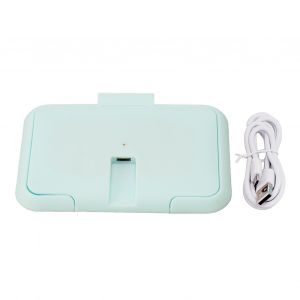 Chauffe-Lingettes Pour Bebe, Portable, Chauffage Uniforme, Temperature Constante, Ultra-Mince, Usb, Distributeur De Lingettes Chaudes, Bleu Clair - Neuf