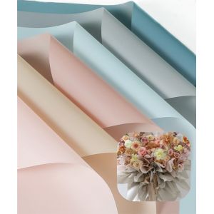 30 Feuilles/6 Couleurs De Style Cor&eacute;en Imperm&eacute;able De Couleur Unie De Papier Cadeau Pour Bouquet De Fleuriste ,Loisirs Cr&eacute;atifs ,Emballage Cadeau Ou Emballage Cadeau ,58,4 X 58,4 Cm - Neuf