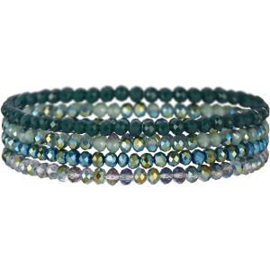 Bracelet Femme Boh&egrave;me Avec Perles De Cristal Multicouche Bracelets Avec Perles &Eacute;lastiques Empilables Bijoux De Mode D'&eacute;t&eacute; Cadeau Saint-Valentin Pour Elle - Neuf