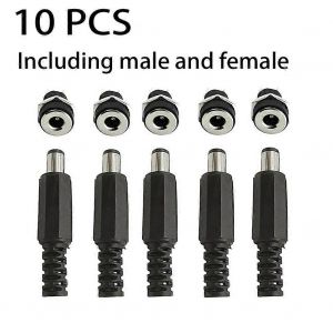 10 pcsSupports de panneau DC Fiche cylindrique mâle Prise femelle Installation du panneau Connecteur d'alimentation DC 12V Connecteur Outil d'entretien de la prise - Neuf
