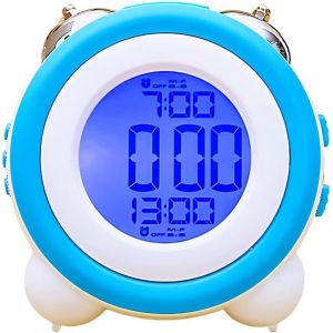 R&eacute;veil Super Puissant, Double Sonnerie, Fonctionne &agrave; Piles, avec Fonction r&eacute;p&eacute;tition, Mode Silencieux, Calendrier, Date et Semaine, Design r&eacute;tro, id&eacute;al pour Le Bureau et la Maison. (Rouge) - Neuf