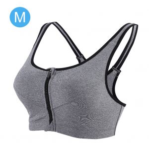 Soutien-Gorge De Sport Haute Resistance Et Anti-Secousses Pour Femme, Soutien-Gorge D'entrainement Yoga, Gris, Taille M - Neuf